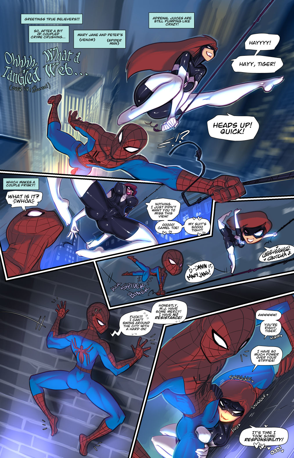 Spiderman from Marvel in parody - What a Tangled Web from Fred Perry Porn Comic