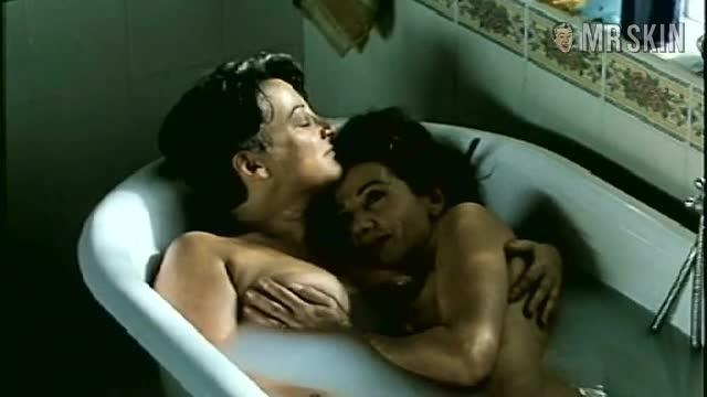 Josiane Balasko in French Twist (1996) Tags: two woman kissing,breast holdi...